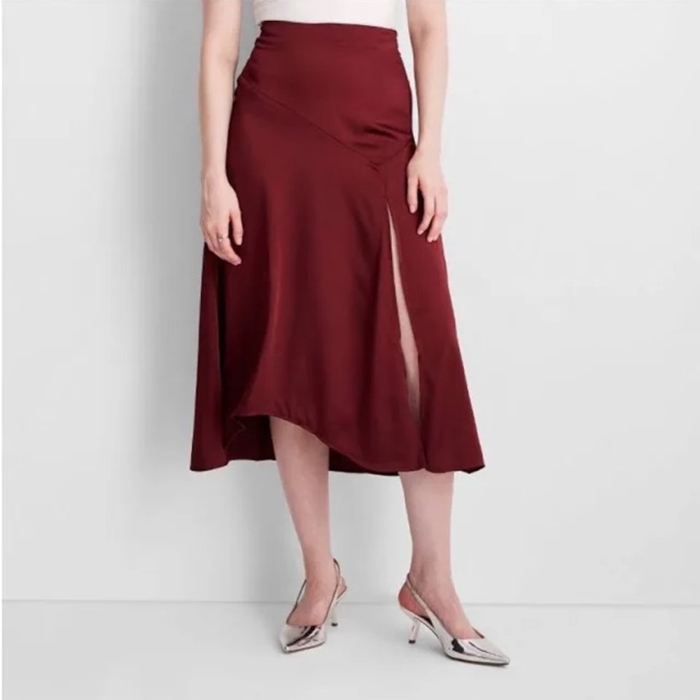 Future Collective Slip Skirt with Slit Sz XL